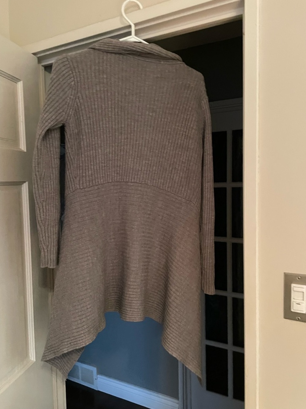 Warm Gray Ribbed Open-Front Cardigan - Picture 3 of 4